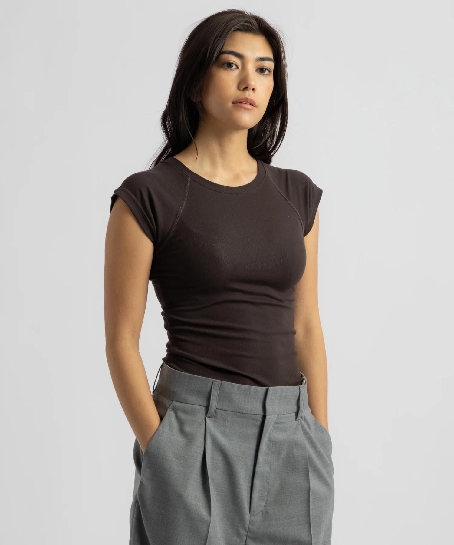 Bree Capped Sleeve Tee - Image 2