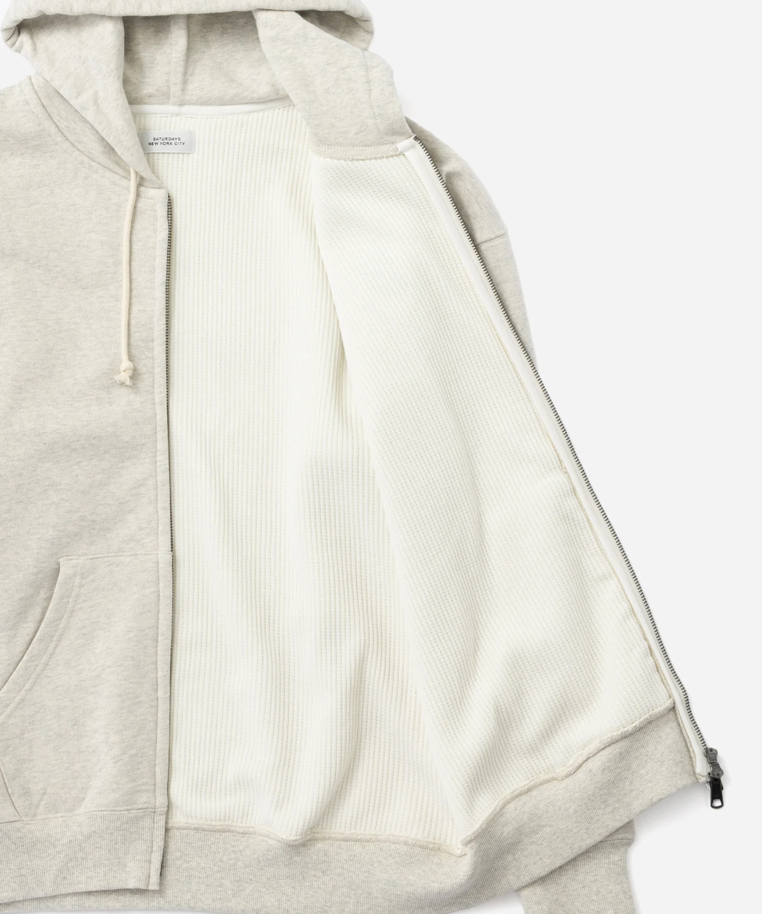 Canal Waffle Lined Zip Hoodie - Image 6