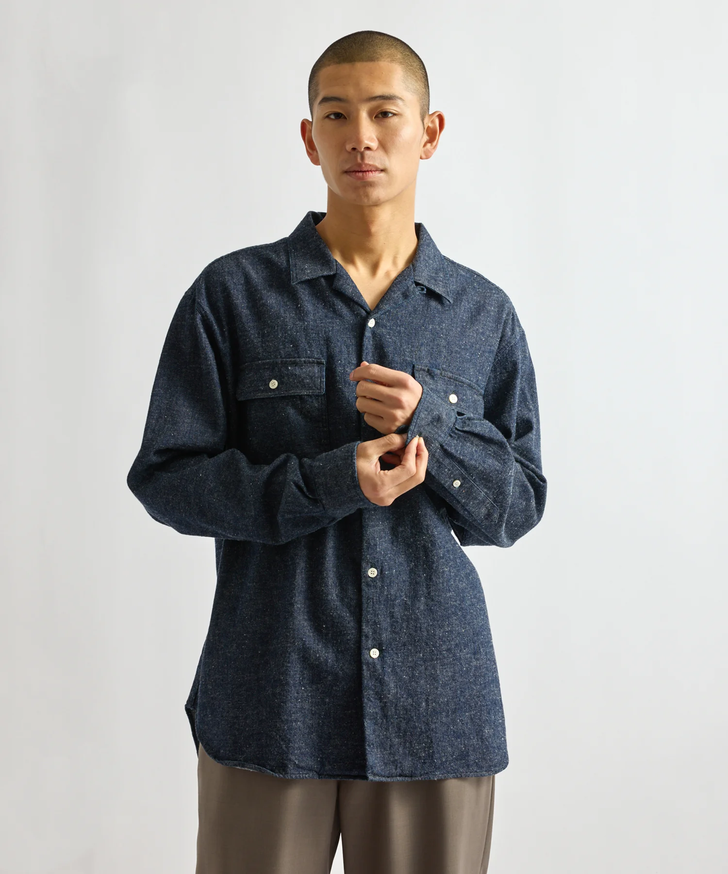 Hanley Long Sleeve Open Collar Shirt - Image 2