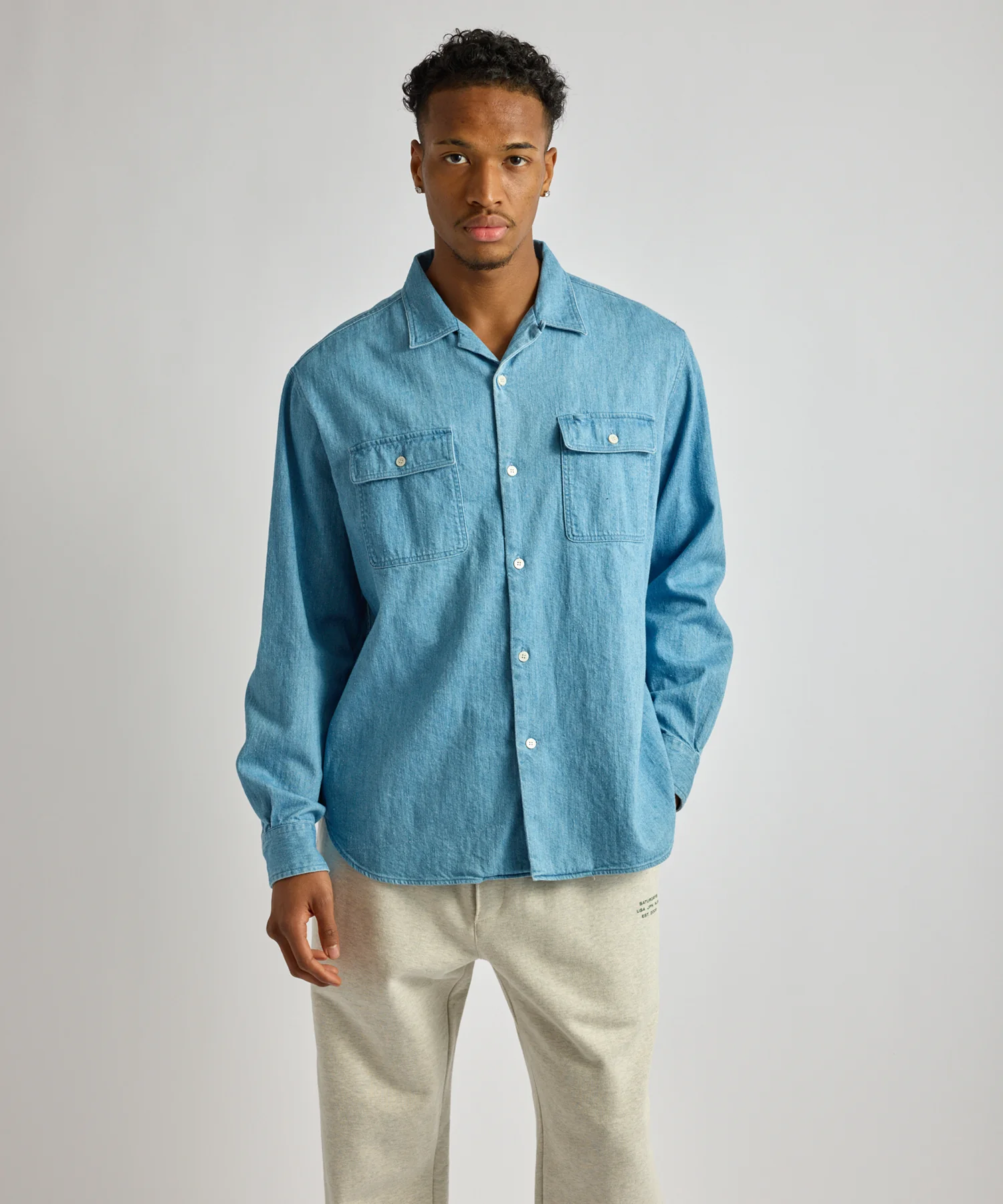 Hanley Long Sleeve Open Collar Shirt - Image 2