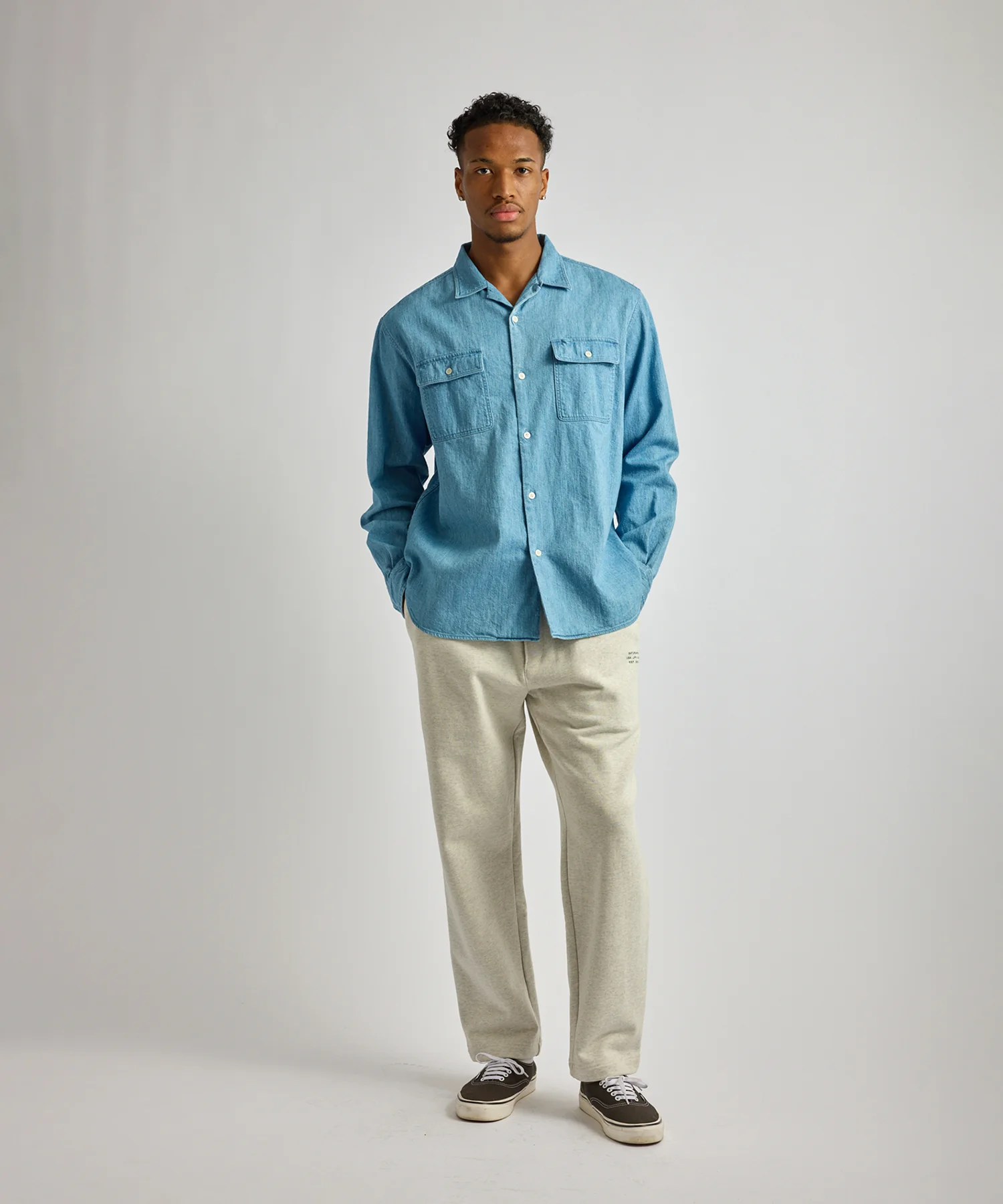 Hanley Long Sleeve Open Collar Shirt - Image 3