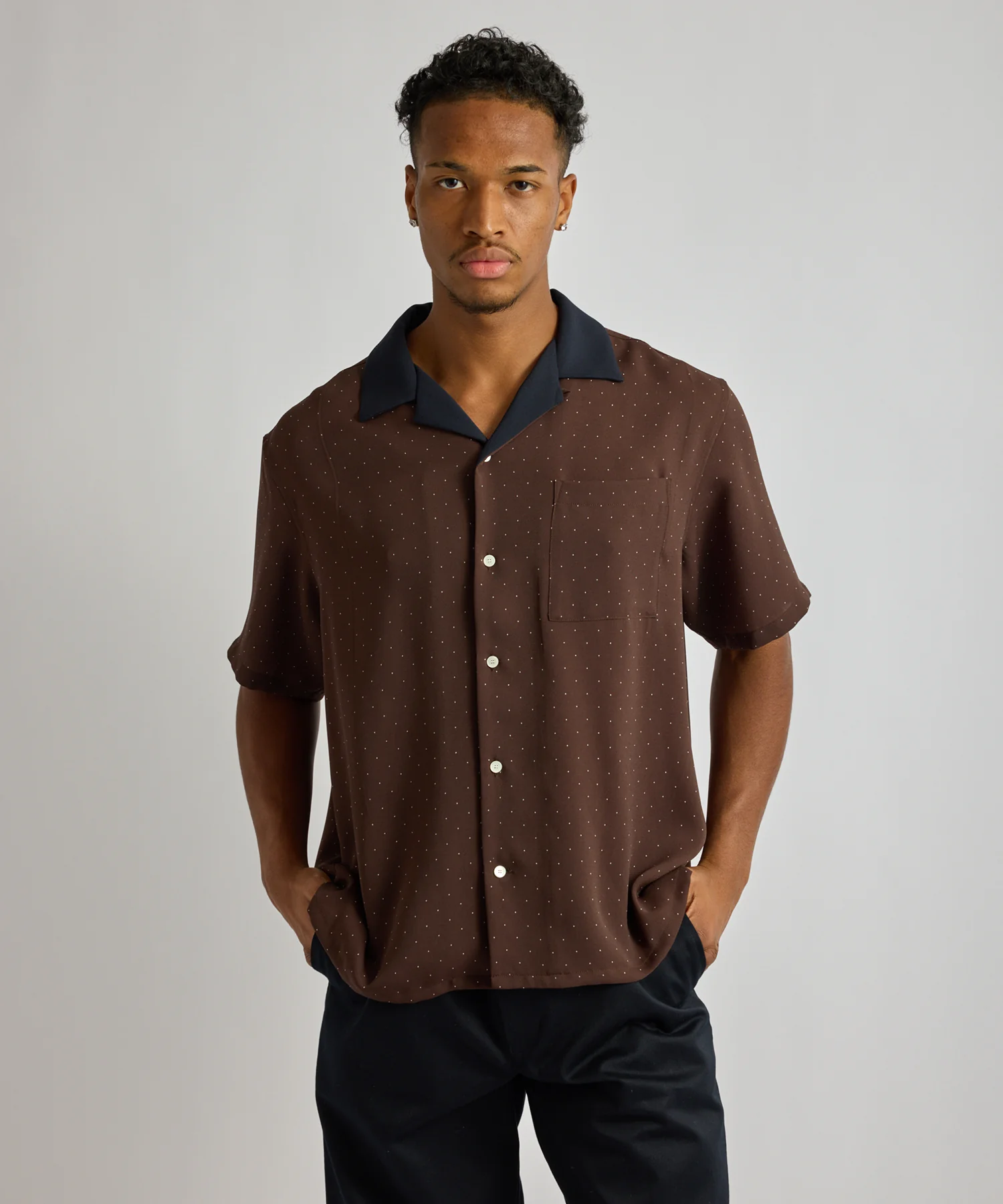Hester Dot Print Short Sleeve Shirt - Image 2