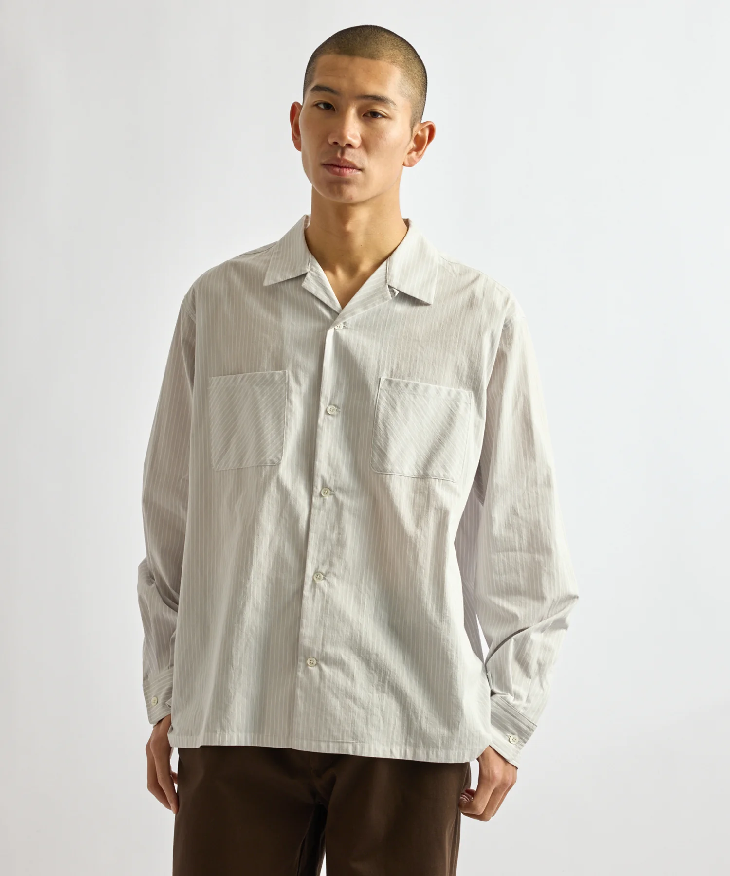 Marco Stripe Open Collar Shirt - Image 2