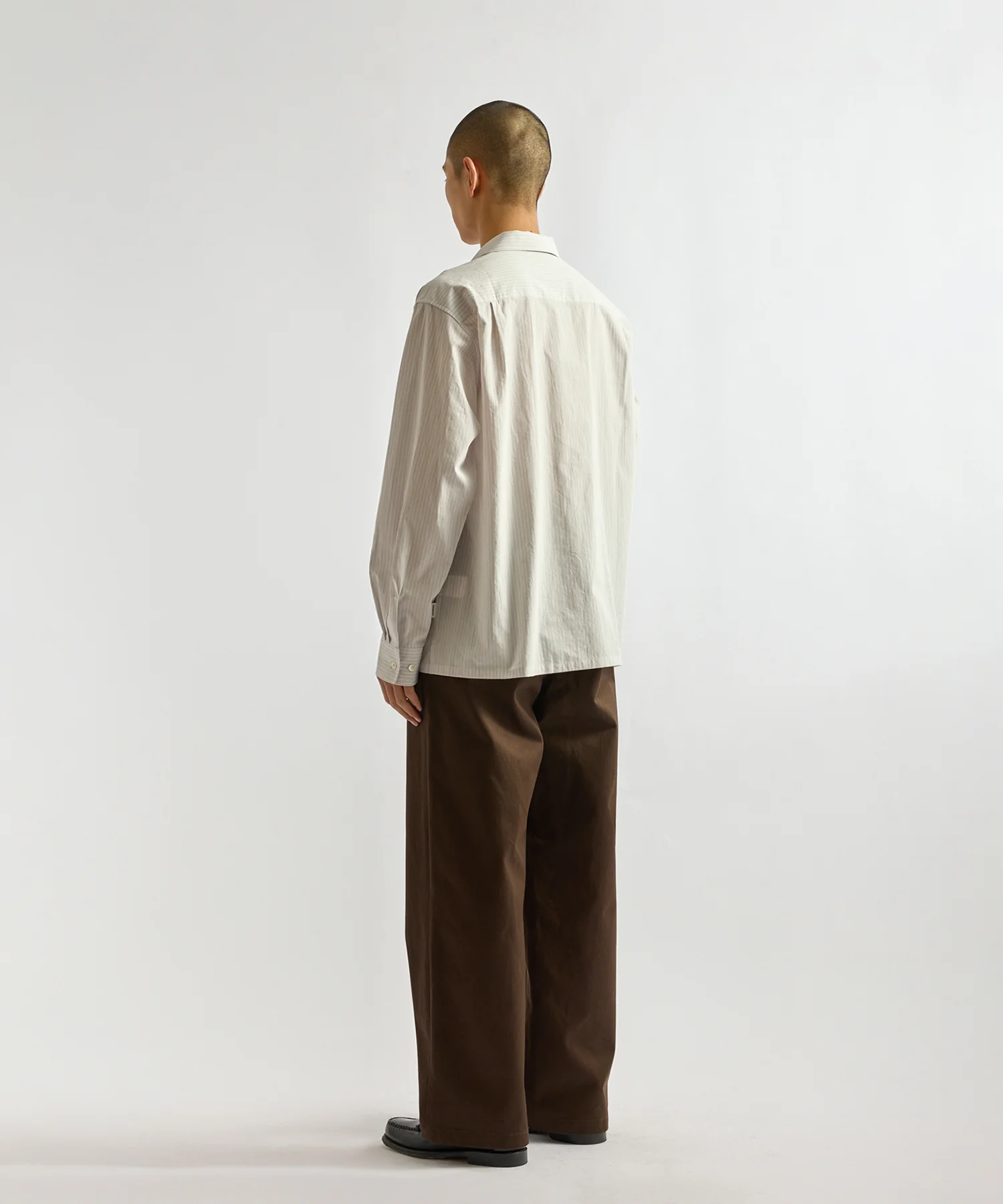 Marco Stripe Open Collar Shirt - Image 3