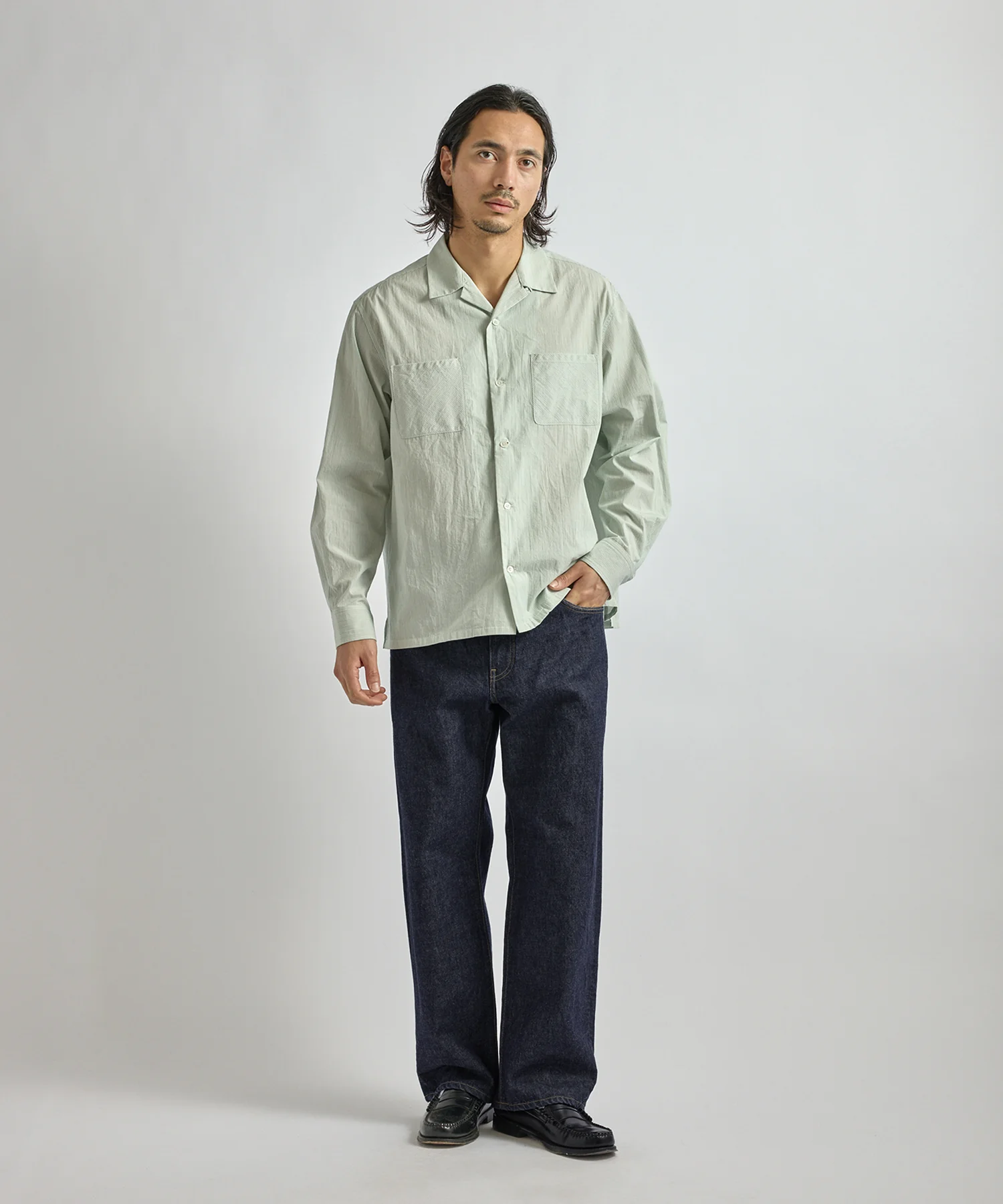 Marco Stripe Open Collar Shirt - Image 3