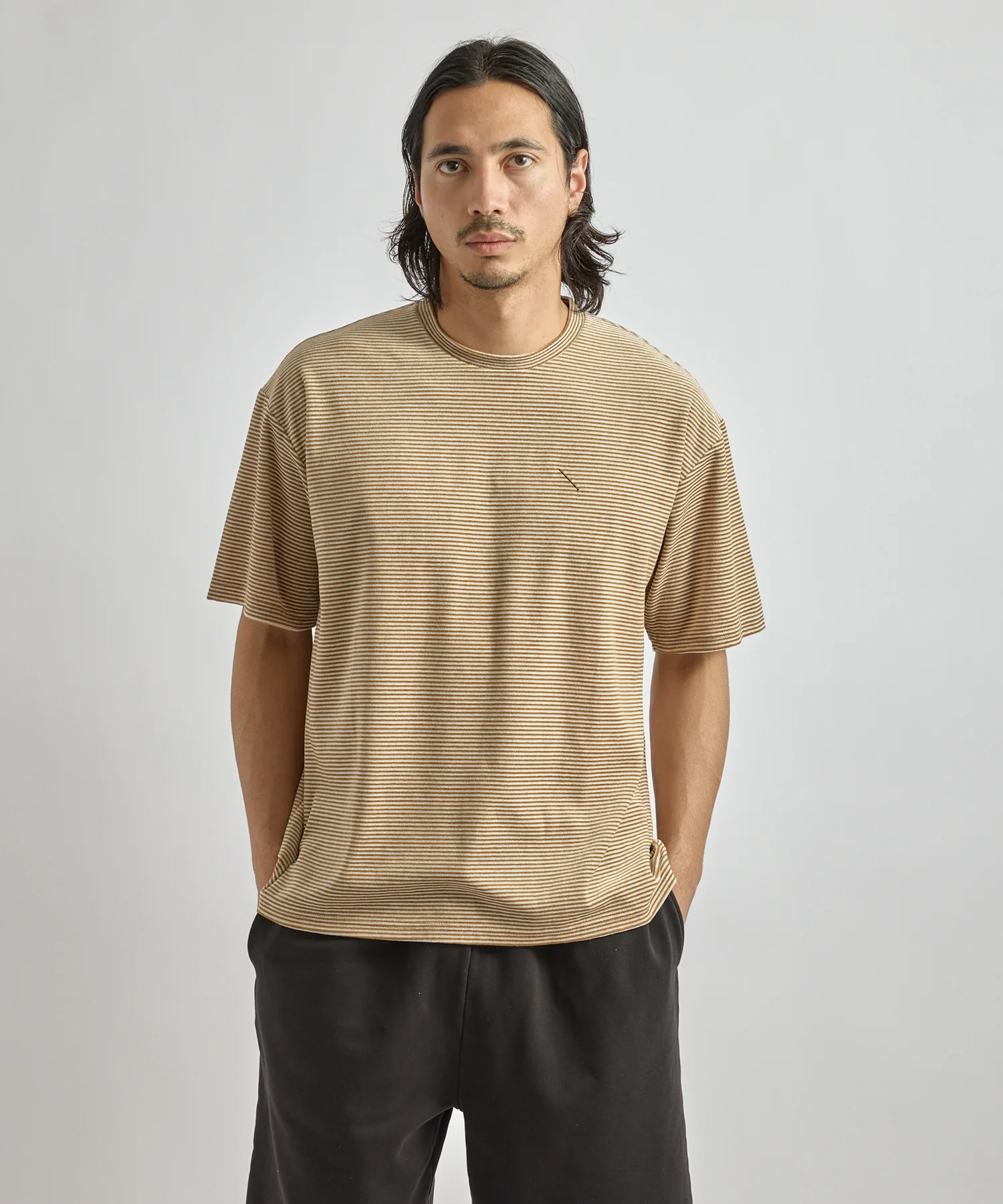 Velour Stripe Relaxed Short Sleeve Tee - Image 2