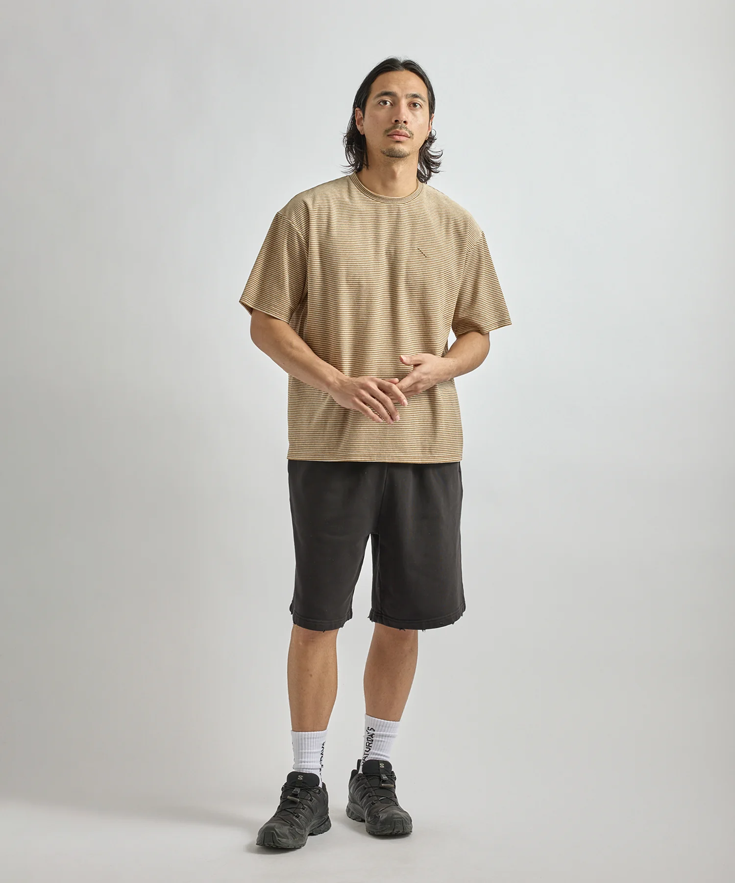 Velour Stripe Relaxed Short Sleeve Tee - Image 3