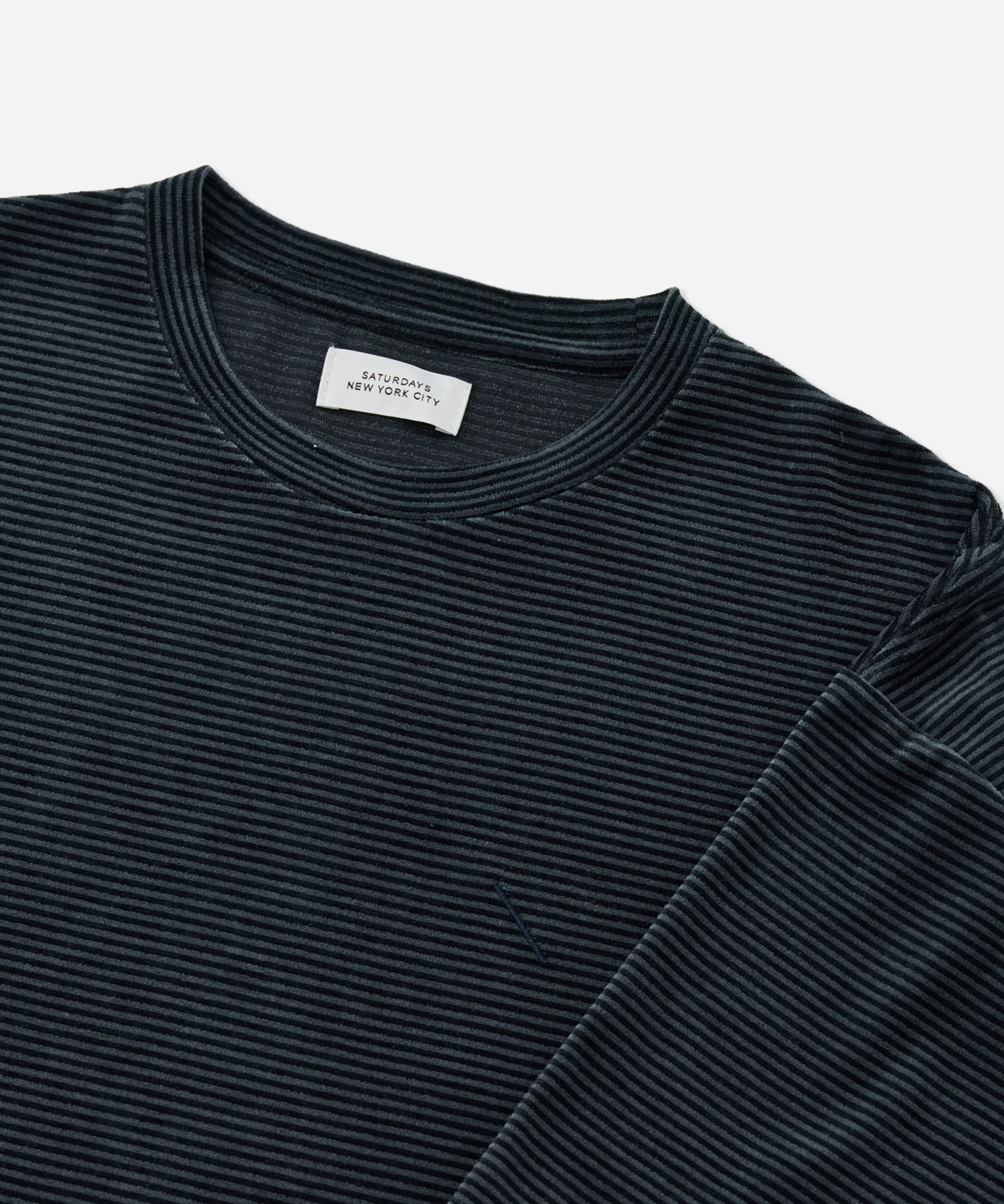 Velour Stripe Relaxed Short Sleeve Tee - Image 2