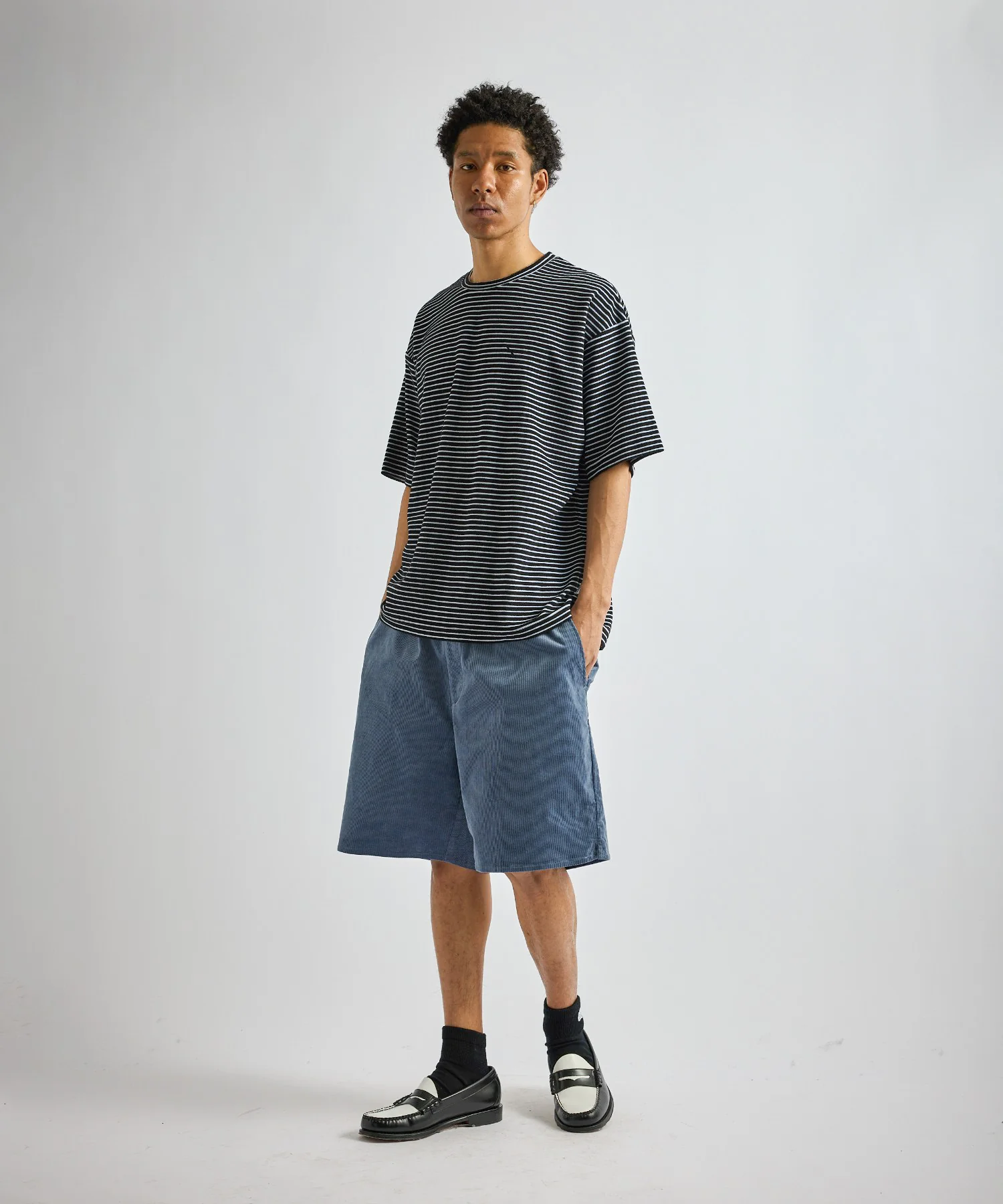 Brandon Striped Pile Relaxed Tee - Image 3
