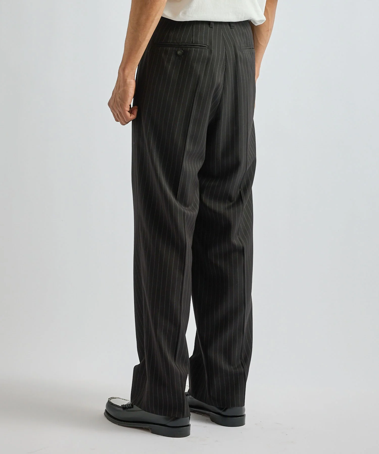 George Herringbone Stripe Two Tuck Pant - Image 3