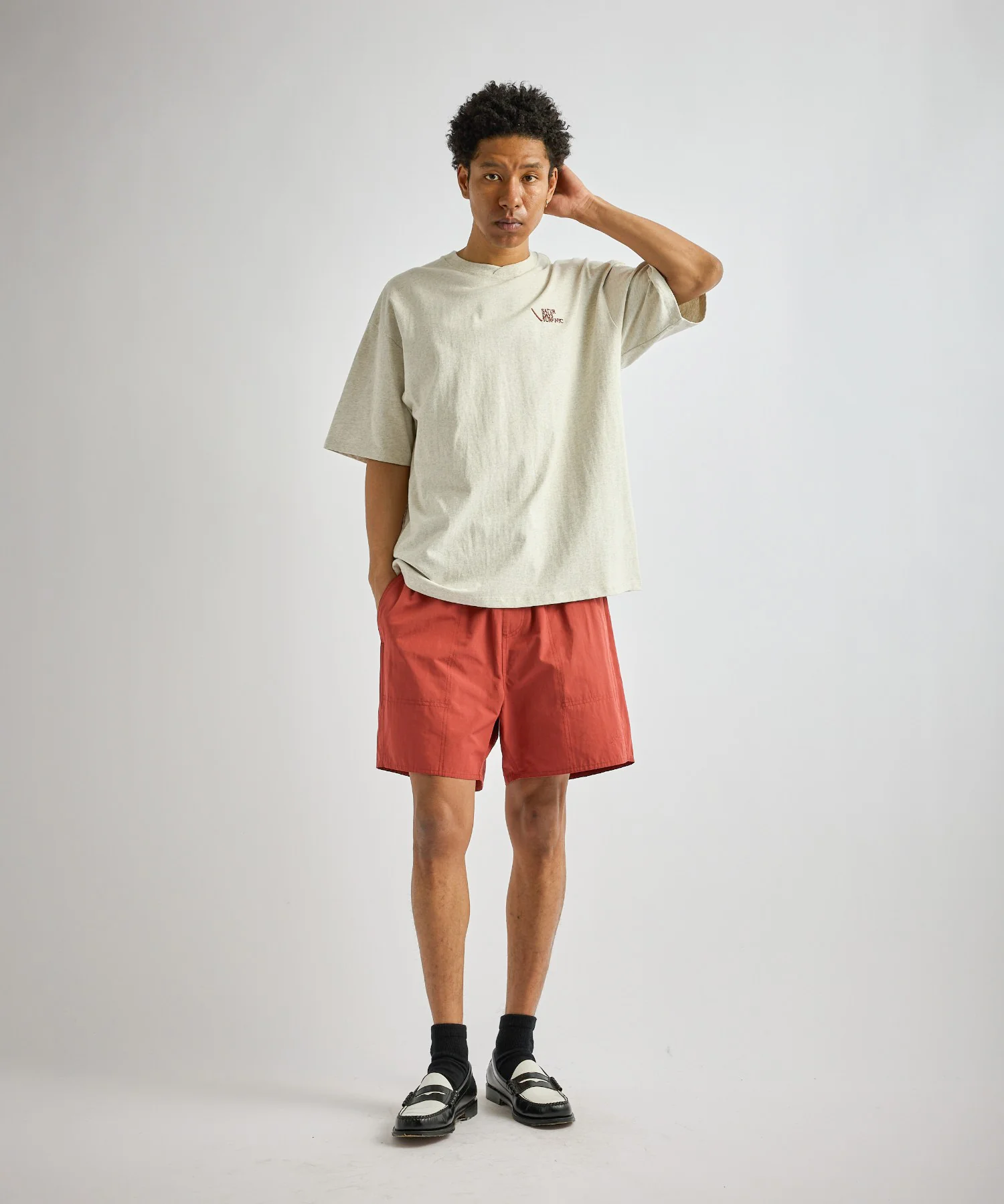 Loofah Collar Relaxed Tee - Image 3