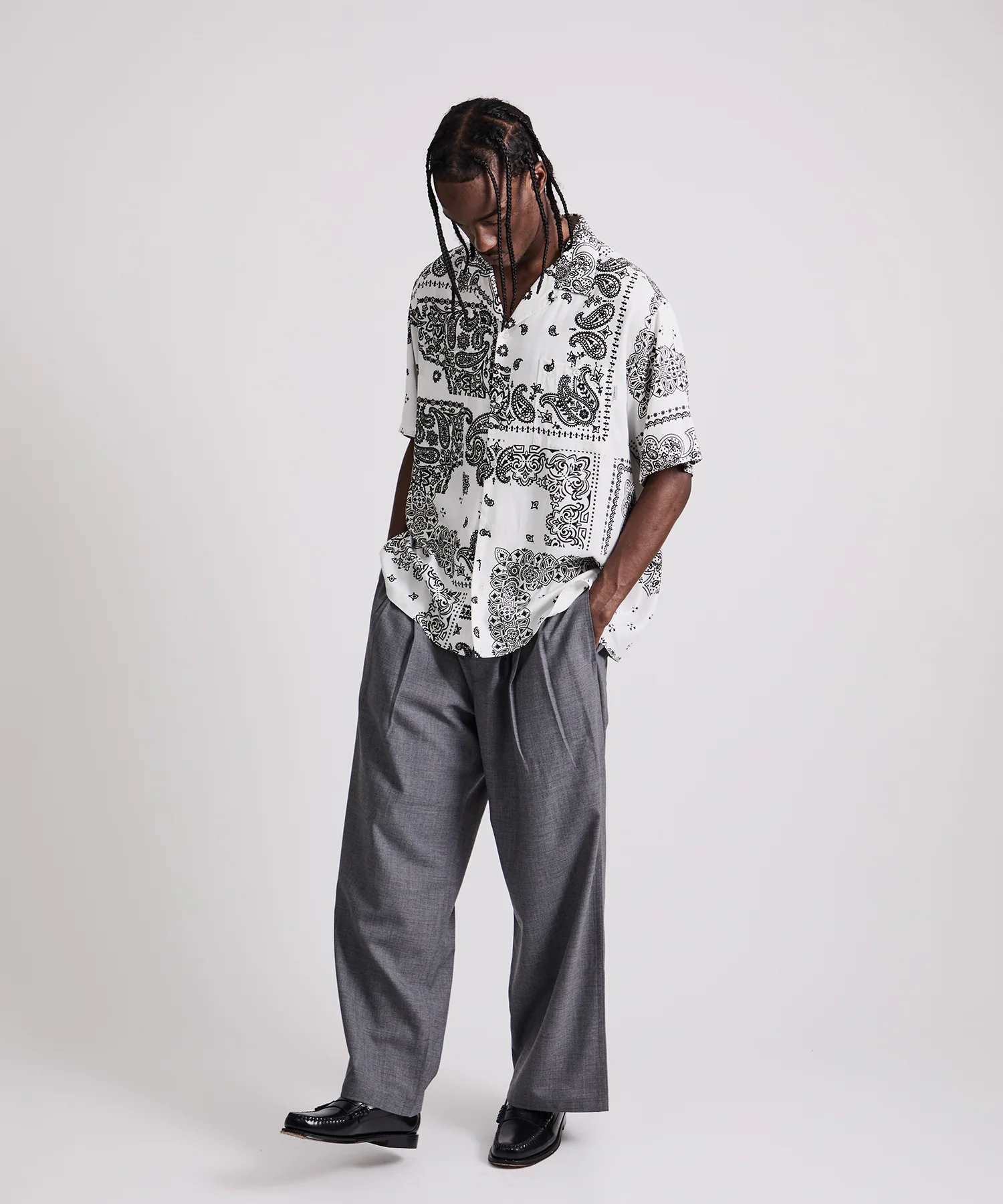 MIYAGIHIDETAKA x Saturdays Bandana Short Sleeve Shirt - Image 3